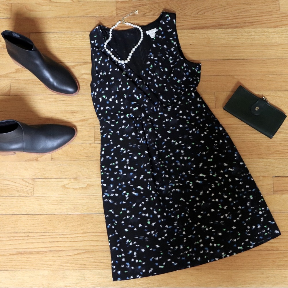 JCrew Wrap Front Dress in Painted Dot, size 0